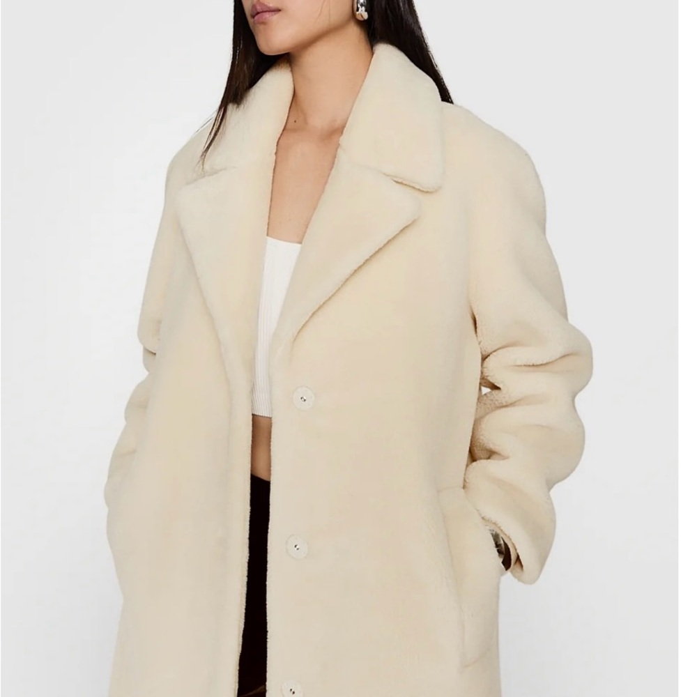 Rebecca Minkoff Cream Teddy Jacket - Picture 3 of 7